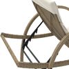 vidaXL Chaises longues lot de 2 avec coussins beige r&eacute;sine tress&eacute;e