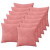 vidaXL Coussin avec oreiller HEERLEN 12 pi&egrave;ces Rose Velours