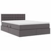 vidaXL Lit avec rangement et matelas Gris 140 x 200 cm Simili cuir