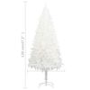 vidaXL Arbre de No&euml;l artificiel pr&eacute;-&eacute;clair&eacute; et boules blanc 120 cm