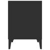 vidaXL Tables de chevet 2 pcs Noir 40x35x50 cm