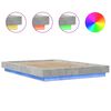 vidaXL Cadre de lit et lumi&egrave;res LED sans matelas gris b&eacute;ton 120x190cm