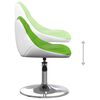 vidaXL Tabouret de bar Vert et blanc Similicuir