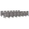 vidaXL Ensemble de salle &agrave; manger de jardin avec coussins 15 pc PP