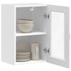 vidaXL Armoire murale de cuisine avec porte en verre Porto blanc