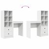 vidaXL Bureau avec tiroir 2 pcs Blanc