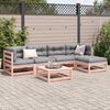 vidaXL Salon de jardin 6 pcs et coussins bois massif sapin de douglas