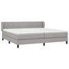 vidaXL Sommier &agrave; lattes de lit avec matelas Gris clair 200x200cm Tissu
