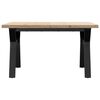 vidaXL Table basse cadre en Y 80x80x45,5cm bois de pin massif et acier