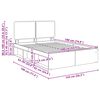 vidaXL Cadre de lit Blanc 140 x 190 cm Bois de pin massif