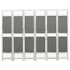 vidaXL Cloison de séparation 6 panneaux Gris 210x165 cm Tissu