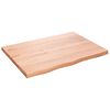 vidaXL Comptoir de salle de bain marron 80x60x(2-4) cm bois trait&eacute;