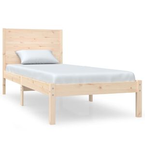 vidaXL Cadre de lit sans matelas 90x190 cm bois massif