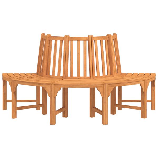 vidaXL Banc demi-circulaire tour d'arbre &Oslash;208cm bois massif eucalyptus
