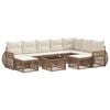 vidaXL Ensemble de canap&eacute; de jardin 10 pcs Beige polyrotin