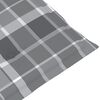 vidaXL Chaises de jardin lot de 2 et coussins à carreaux gris Teck
