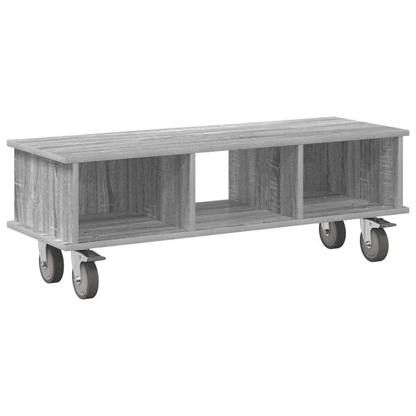 vidaXL Meuble TV Gris Sonoma 100 x 35 x 35 cm Bois d'ing&eacute;nierie
