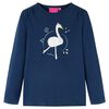 T-shirt enfants à manches longues bleu marine 128