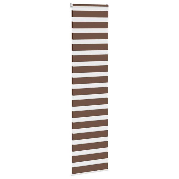 vidaXL Store z&egrave;bre marron 65x200 cm largeur du tissu 60,9 cm polyester