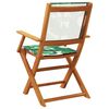 vidaXL Chaises de jardin pliantes lot de 8 vert tissu et bois massif
