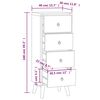 vidaXL Commode 40x30x100 cm Bois massif de teck