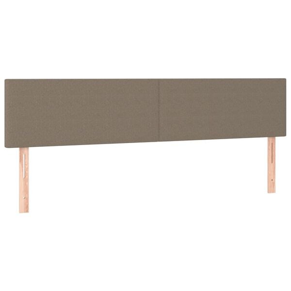 vidaXL T&ecirc;tes de lit 2 pcs Taupe 80x5x78/88 cm Tissu