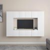vidaXL Ensemble de meubles TV 8 pcs Blanc Bois d'ing&eacute;nierie