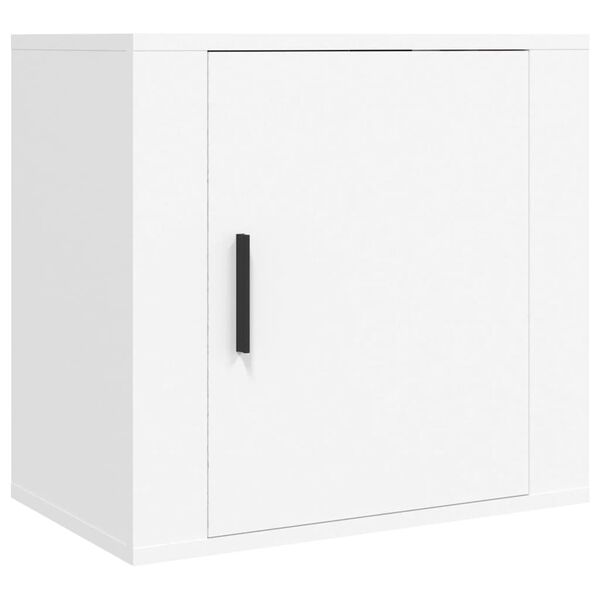 vidaXL Table de chevet murale Blanc 50x30x47 cm