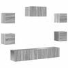 vidaXL Ensemble de meubles TV 7 pcs Sonoma gris Bois d'ing&eacute;nierie