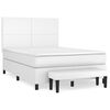 vidaXL Sommier &agrave; lattes de lit avec matelas Blanc 140x200cm Similicuir