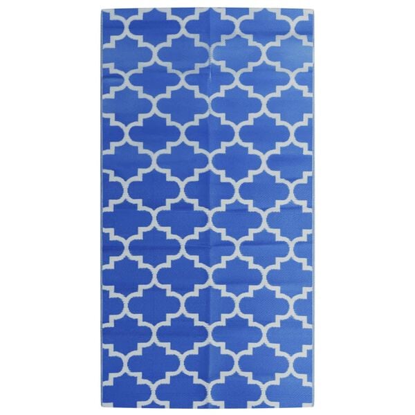 vidaXL Tapis d'ext&eacute;rieur ARAKIL bleu 80x150 cm PP