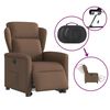 vidaXL Fauteuil inclinable &eacute;lectrique marron tissu
