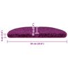 vidaXL Tapis d'escalier 10 pi&egrave;ces 65 x 21 x 4 cm Violet Demi-rond Grand