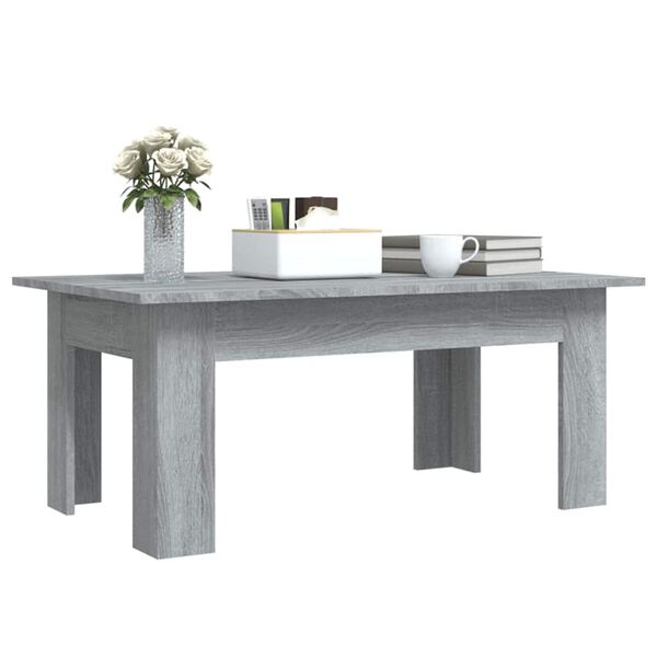vidaXL Table basse Sonoma gris 100x60x42 cm Bois d'ing&eacute;nierie