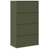 vidaXL Armoire de rangement 2 pcs Vert olive 80 x 40 x 140 cm Acier
