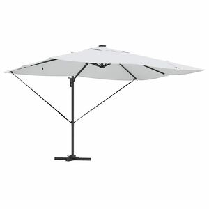 vidaXL Parasol 352 x 251 x 265 cm Polyester et Aluminium Sable