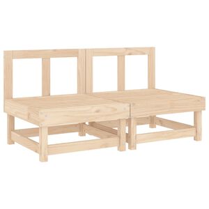 vidaXL Canap&eacute;s centraux de jardin 2 pcs bois de pin massif