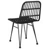 vidaXL Chaises de jardin lot de 2 Noir 48x62x84 cm Résine tressée