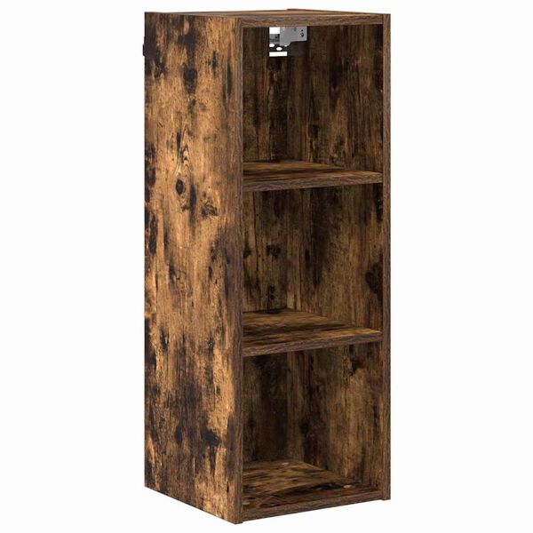 vidaXL Armoire suspendue avec stockage Ch&ecirc;ne fum&eacute; 30 x 29,5 x 80 cm