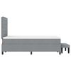 vidaXL Lit &agrave; ressorts avec matelas Gris clair 120 x 200 cm tissu