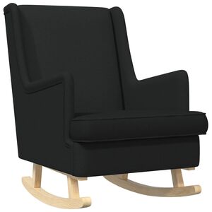 vidaXL Chaise &agrave; bascule Noir 62 x 80 x 85 cm tissu
