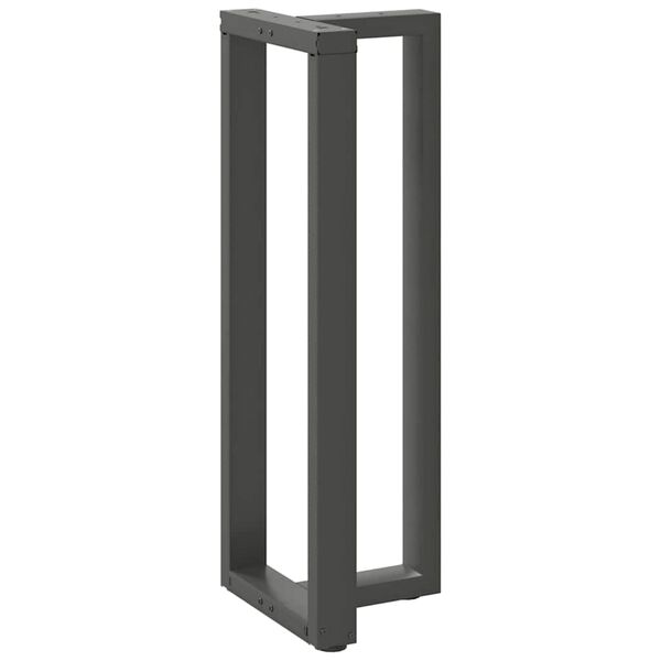 vidaXL Pieds de table de bar en forme de T, 2 pi&egrave;ces, anthracite, 40 x 35 x (110-111) cm, acier
