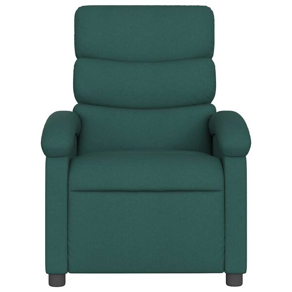 vidaXL Fauteuil inclinable Vert foncé Tissu