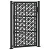 vidaXL Portail de jardin noir 100x150 cm en acier avec croix
