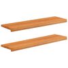 vidaXL Appuis de fen&ecirc;tre 2 pc Marron Clair 100 x 25 x 2 cm