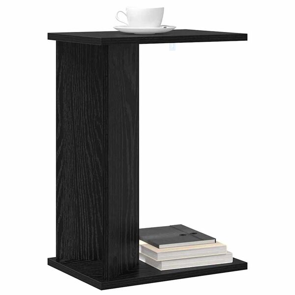 vidaXL Table d'appoint Ch&ecirc;ne noir 35 x 25 x 50 cm Bois d'ing&eacute;nierie