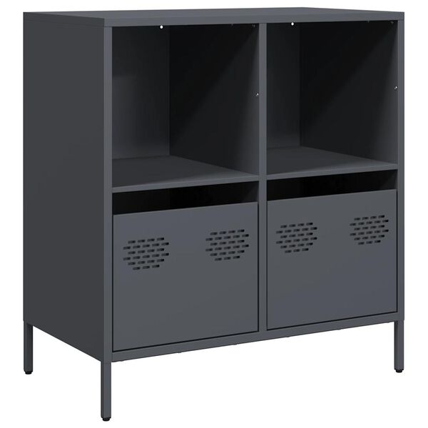 vidaXL Buffet anthracite 68x39x73,5 cm acier lamin&eacute; &agrave; froid