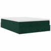 vidaXL Cadre de lit ottoman avec matelas vert fonc&eacute; 140x200 cm velours