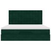 VidaXL Cadre de lit ottoman avec matelas vert fonc&eacute; 180x200cm velours