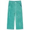 vidaXL Pantalons pour enfants velours c&ocirc;tel&eacute; vert menthe 104